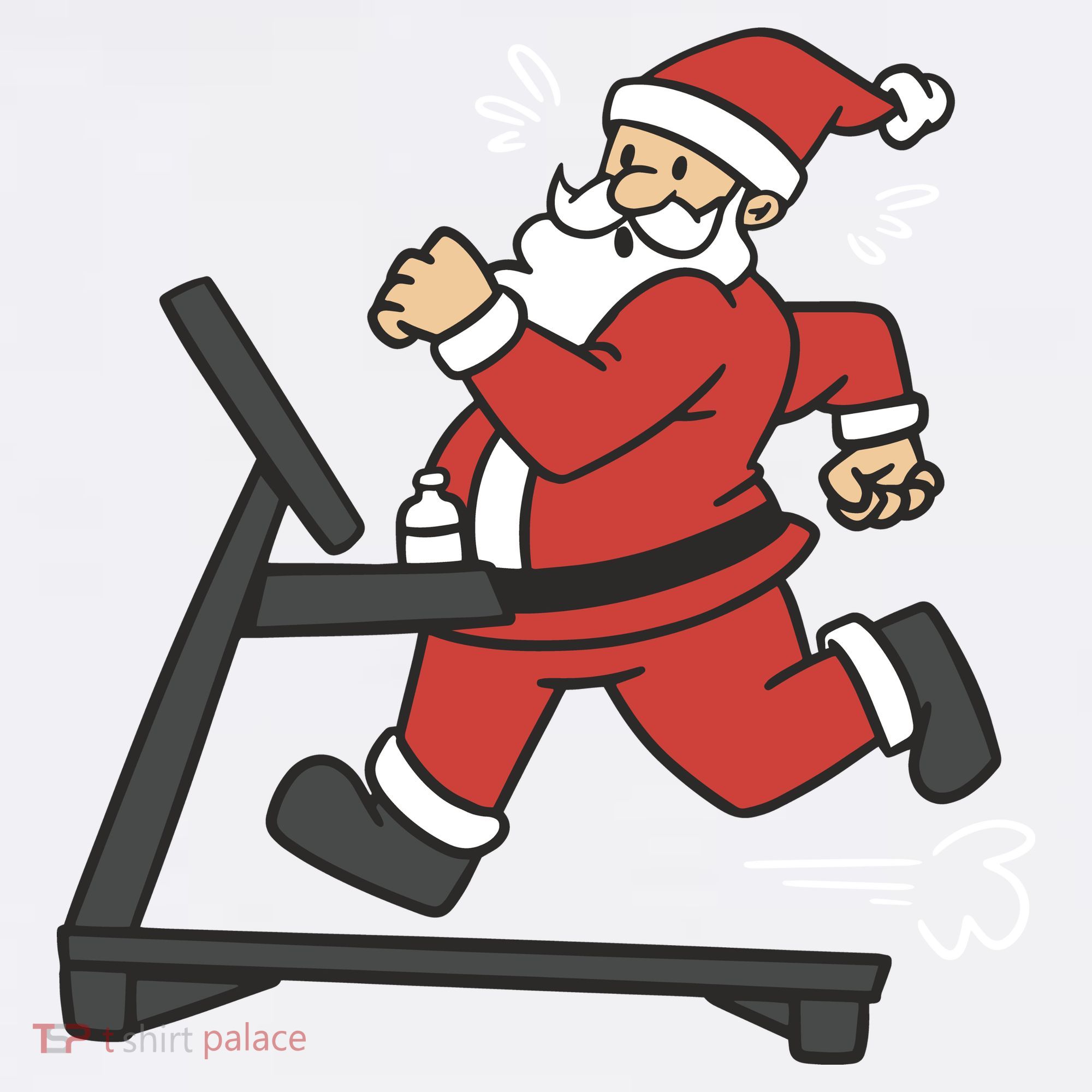 Santa Running On Treadmill Funny Fitness Hat