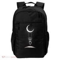 Skeleton Rock On Moon Spooky Halloween Rock Band Concerts Backpack thumb 0