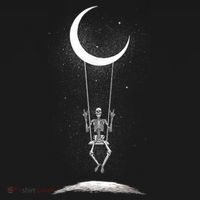 Skeleton Rock On Moon Spooky Halloween Rock Band Concerts Baby Bodysuit thumb 2