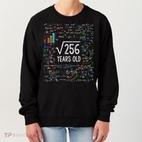 Square Root Of 256 16th Birthday Funny Gift 16 Year Old Gifts Math Bday Women's Sweatshirt thumb 0