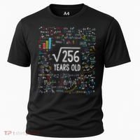 Square Root Of 256 16th Birthday Funny Gift 16 Year Old Gifts Math Bday Cooling Performance Crew T-Shirt thumb 0