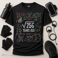 Square Root Of 256 16th Birthday Funny Gift 16 Year Old Gifts Math Bday Cooling Performance Crew T-Shirt thumb 3