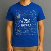 Square Root Of 256 16th Birthday Funny Gift 16 Year Old Gifts Math Bday T-Shirt thumb 3