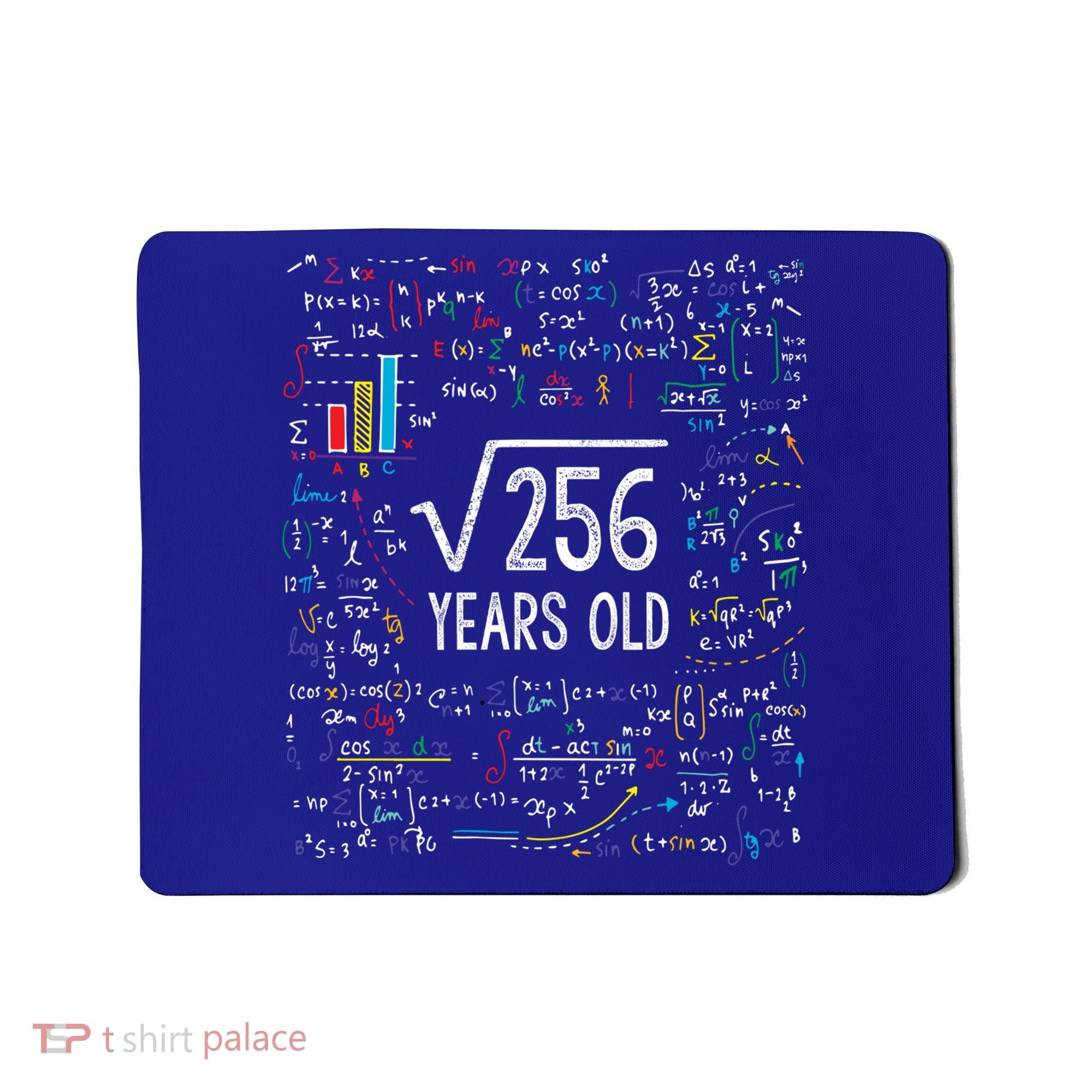 Square Root Of 256 16th Birthday Funny Gift 16 Year Old Gifts Math Bday Mousepad