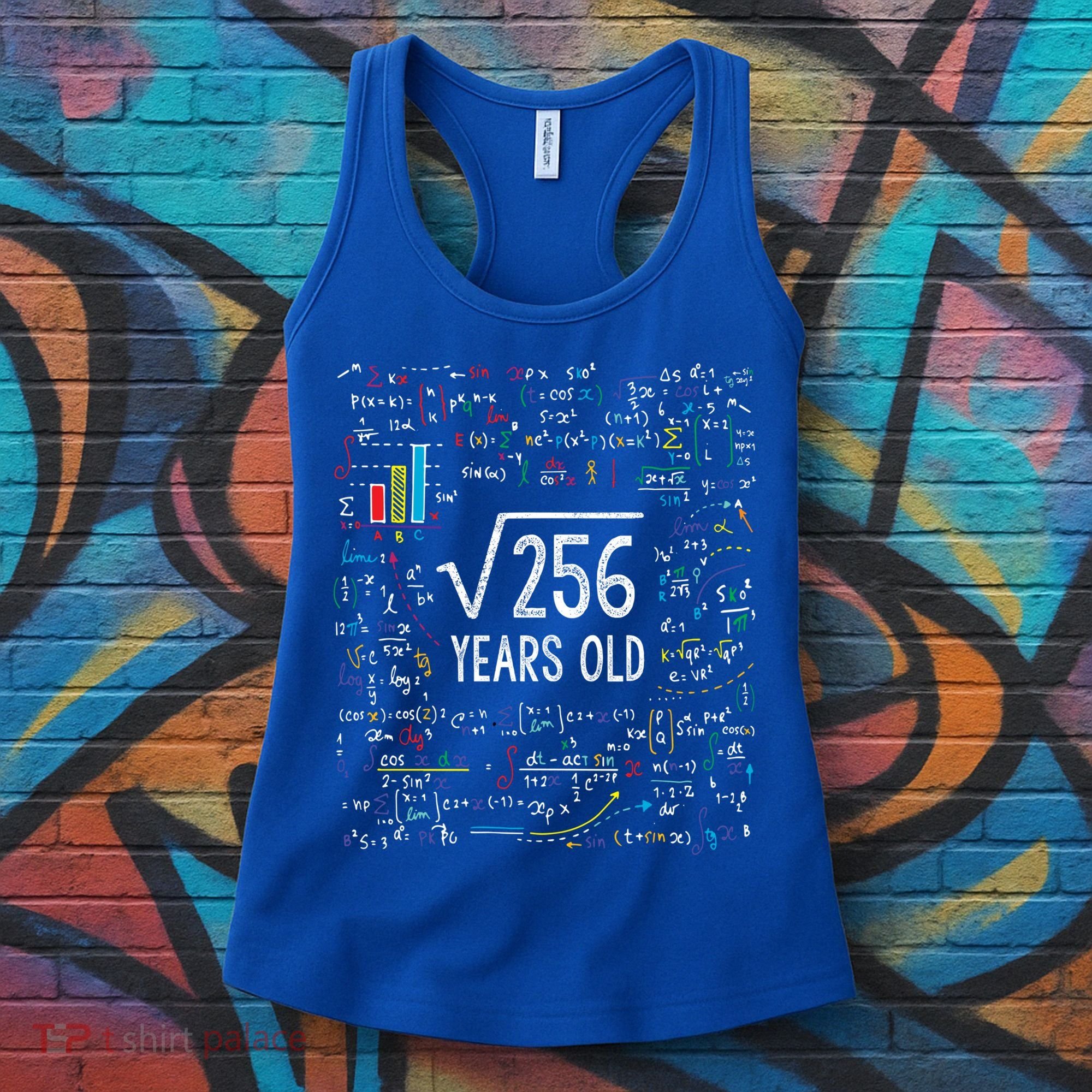 Square Root Of 256 16th Birthday Funny Gift 16 Year Old Gifts Math Bday Women's Tank Top