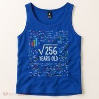 Square Root Of 256 16th Birthday Funny Gift 16 Year Old Gifts Math Bday Tank Top thumb 2
