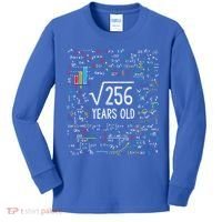 Square Root Of 256 16th Birthday Funny Gift 16 Year Old Gifts Math Bday Kids Long Sleeve Shirt thumb 0