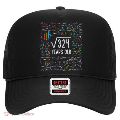 Square Root Of 324 18th Birthday 18 Year Old Funny Gift Math Bday Cute Gift Hat