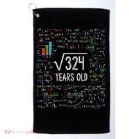 Square Root Of 324 18th Birthday 18 Year Old Funny Gift Math Bday Cute Gift Golf Towel thumb 0