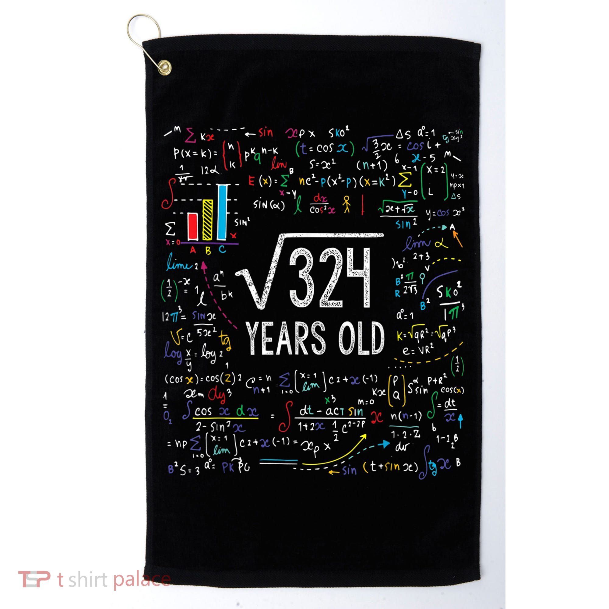 Square Root Of 324 18th Birthday 18 Year Old Funny Gift Math Bday Cute Gift Golf Towel