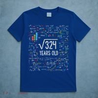 Square Root Of 324 18th Birthday 18 Year Old Funny Gift Math Bday Cute Gift T-Shirt thumb 5