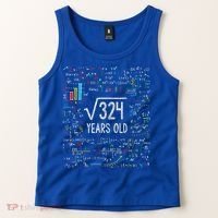 Square Root Of 324 18th Birthday 18 Year Old Funny Gift Math Bday Cute Gift Tank Top thumb 2