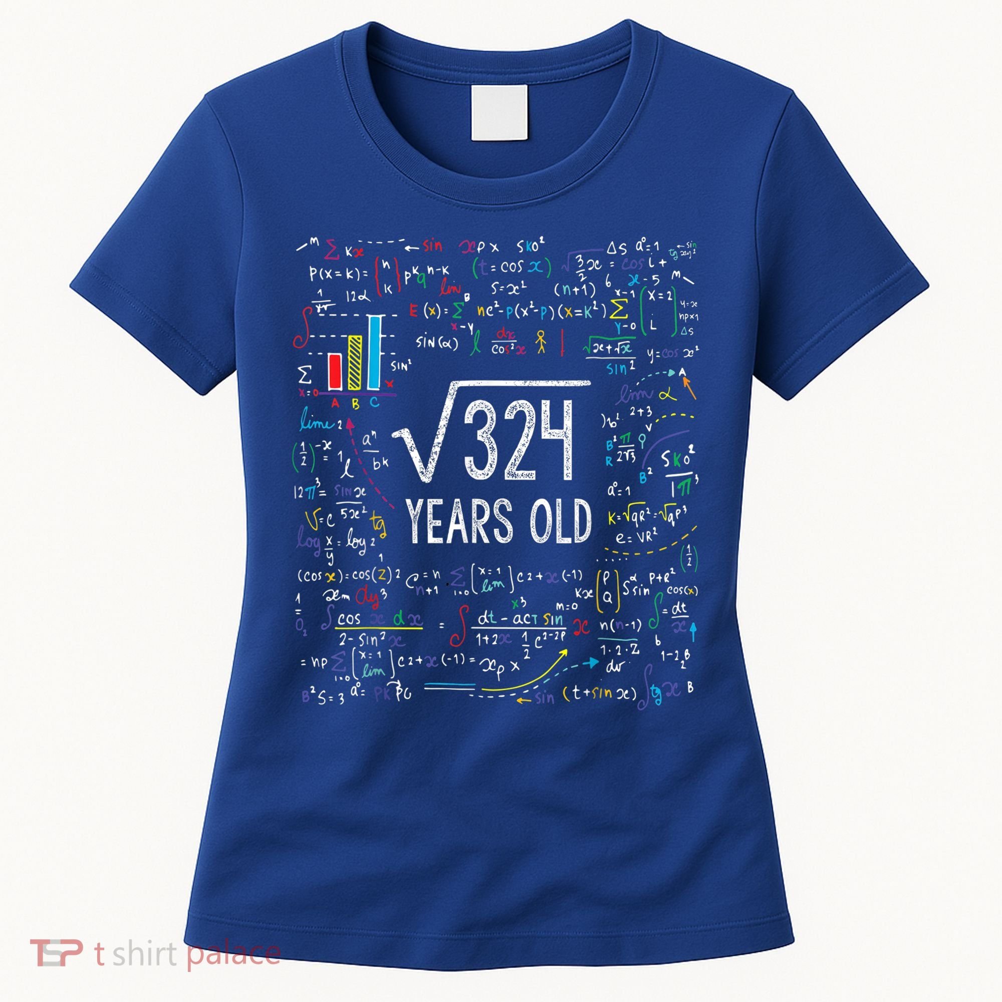 Square Root Of 324 18th Birthday 18 Year Old Funny Gift Math Bday Cute Gift Women's T-Shirt