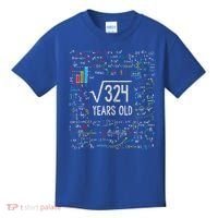Square Root Of 324 18th Birthday 18 Year Old Funny Gift Math Bday Cute Gift Kids T-Shirt thumb 0