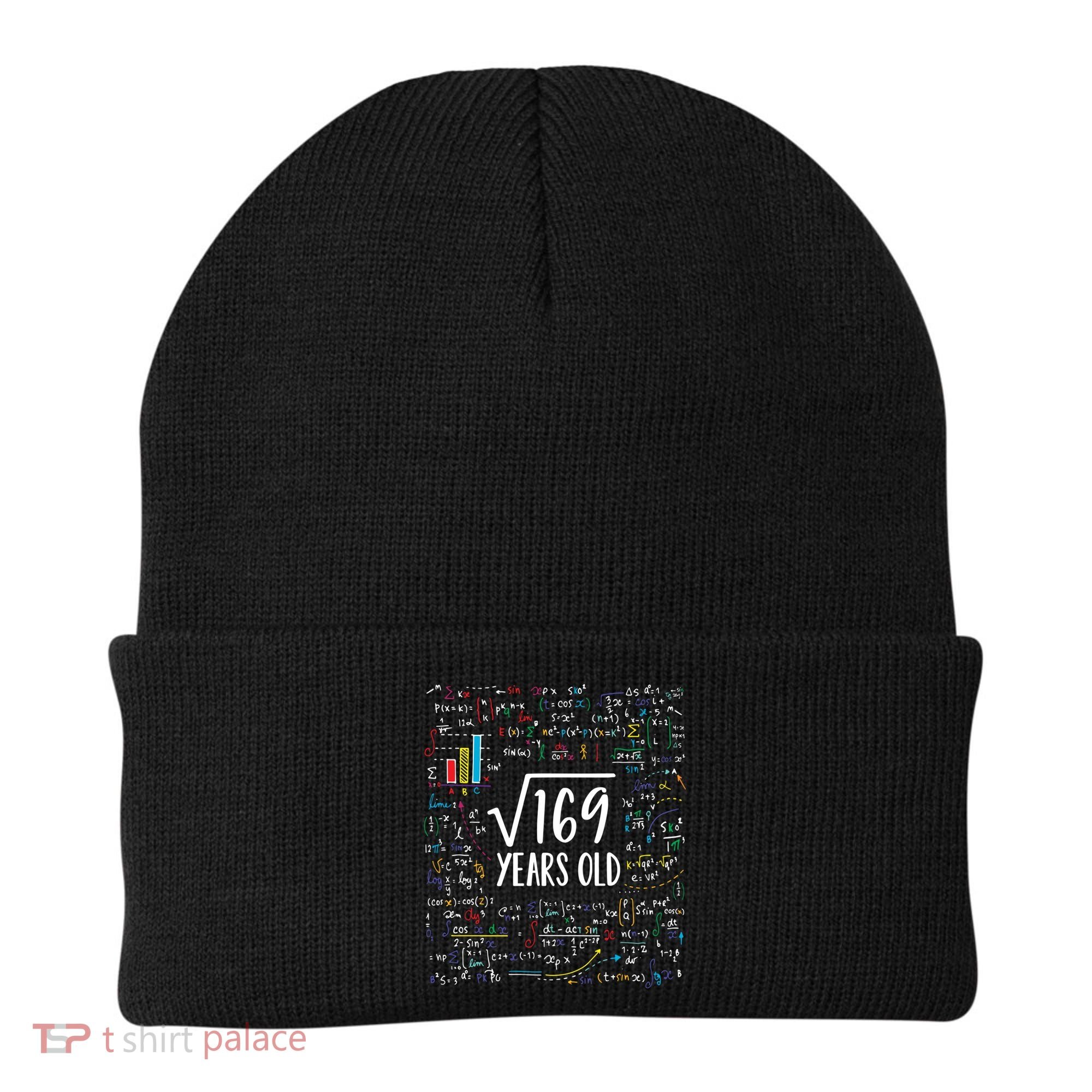 Square Root Of 169 13th Birthday Gift 13 Year Old Gifts Math Bday Gift Beanie