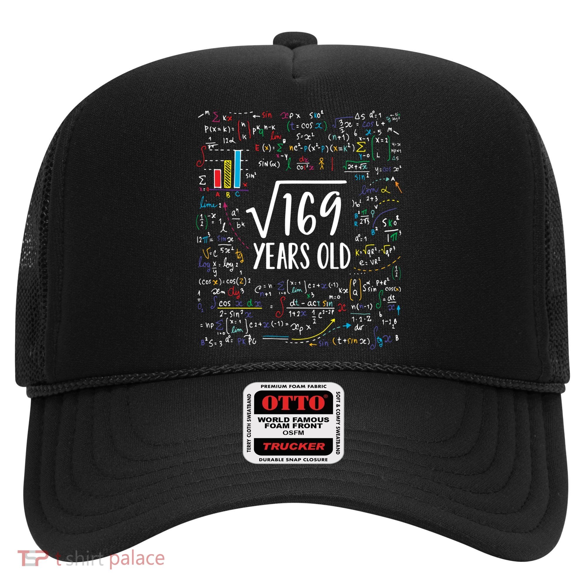 Square Root Of 169 13th Birthday Gift 13 Year Old Gifts Math Bday Gift Hat