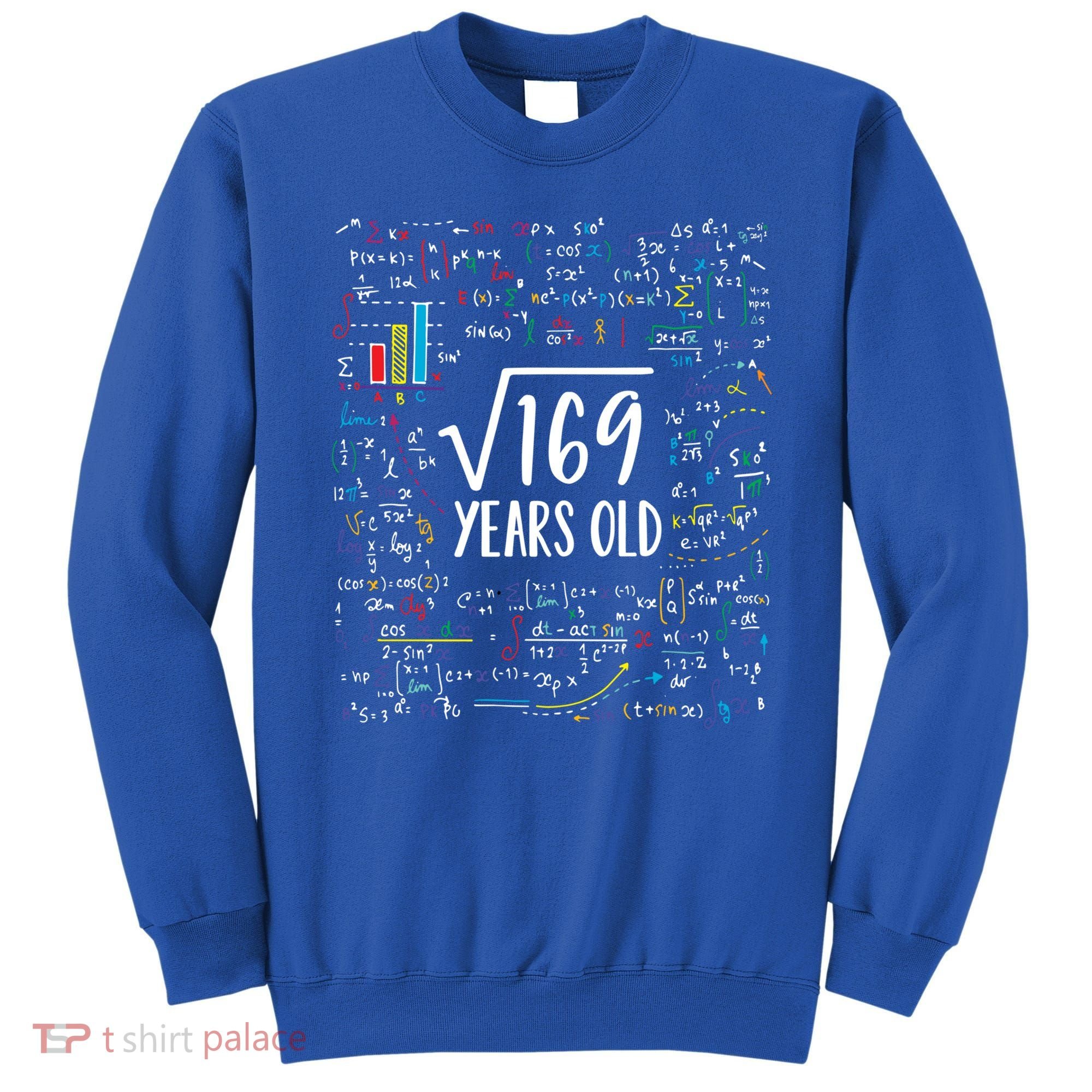 Square Root Of 169 13th Birthday Gift 13 Year Old Gifts Math Bday Gift Sweatshirt