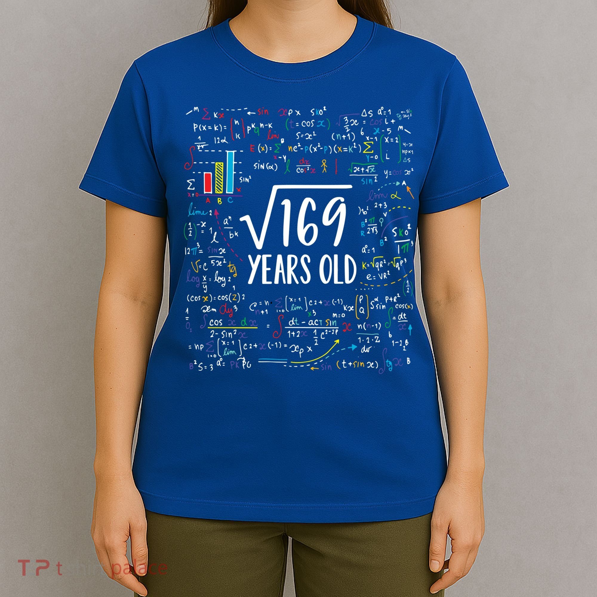 Square Root Of 169 13th Birthday Gift 13 Year Old Gifts Math Bday Gift T-Shirt