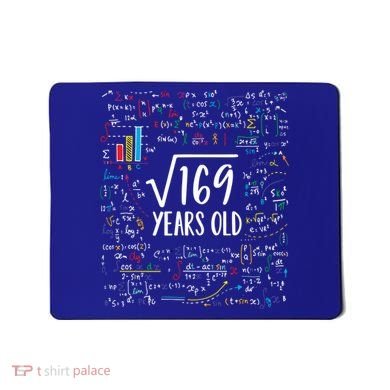 Square Root Of 169 13th Birthday Gift 13 Year Old Gifts Math Bday Gift Mousepad