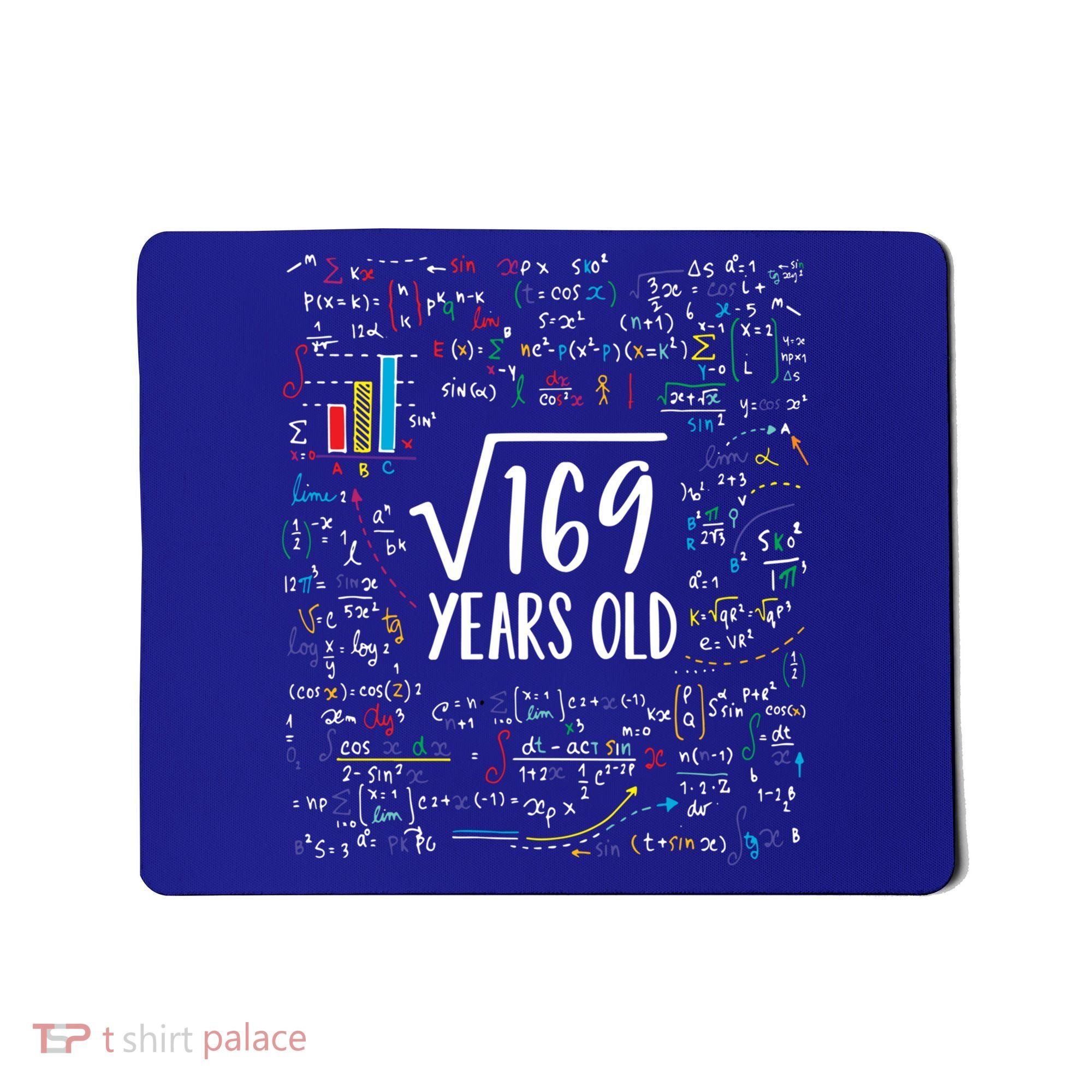 Square Root Of 169 13th Birthday Gift 13 Year Old Gifts Math Bday Gift Mousepad