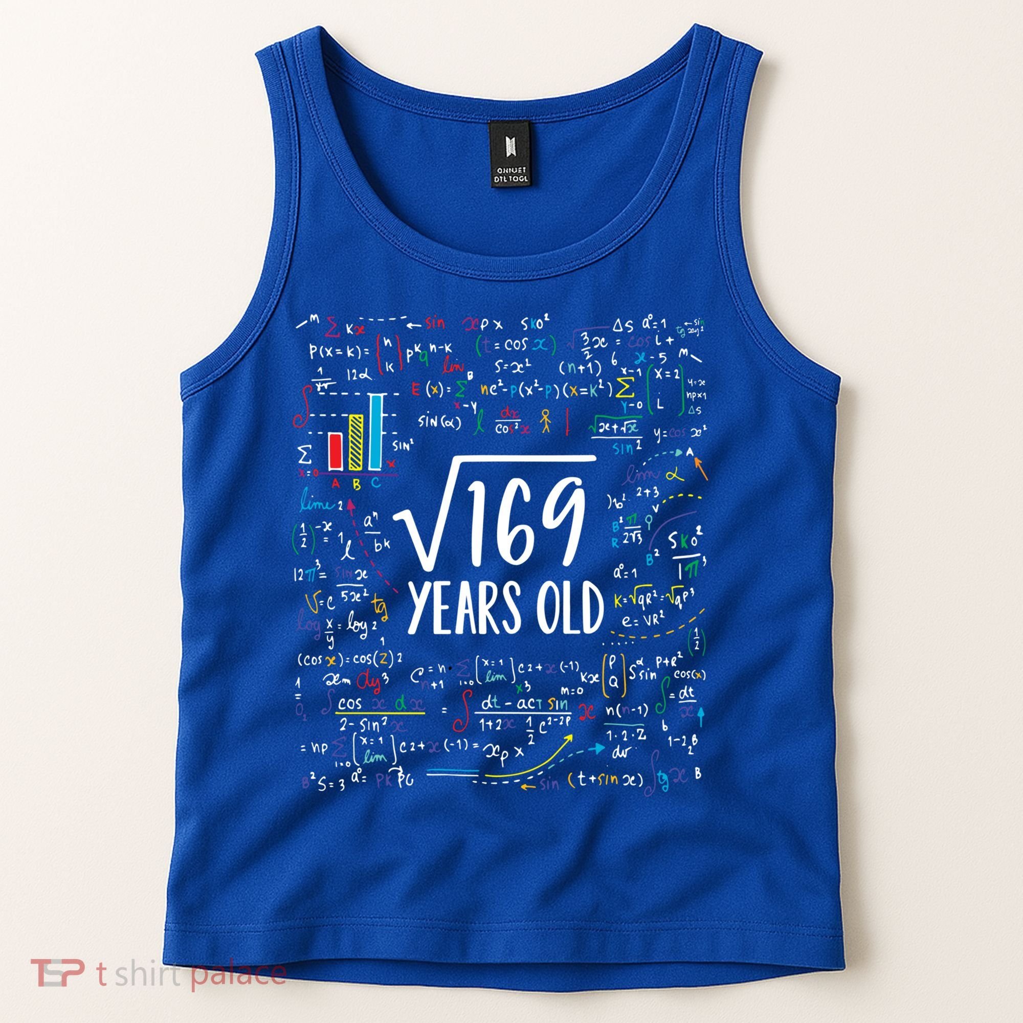 Square Root Of 169 13th Birthday Gift 13 Year Old Gifts Math Bday Gift Tank Top