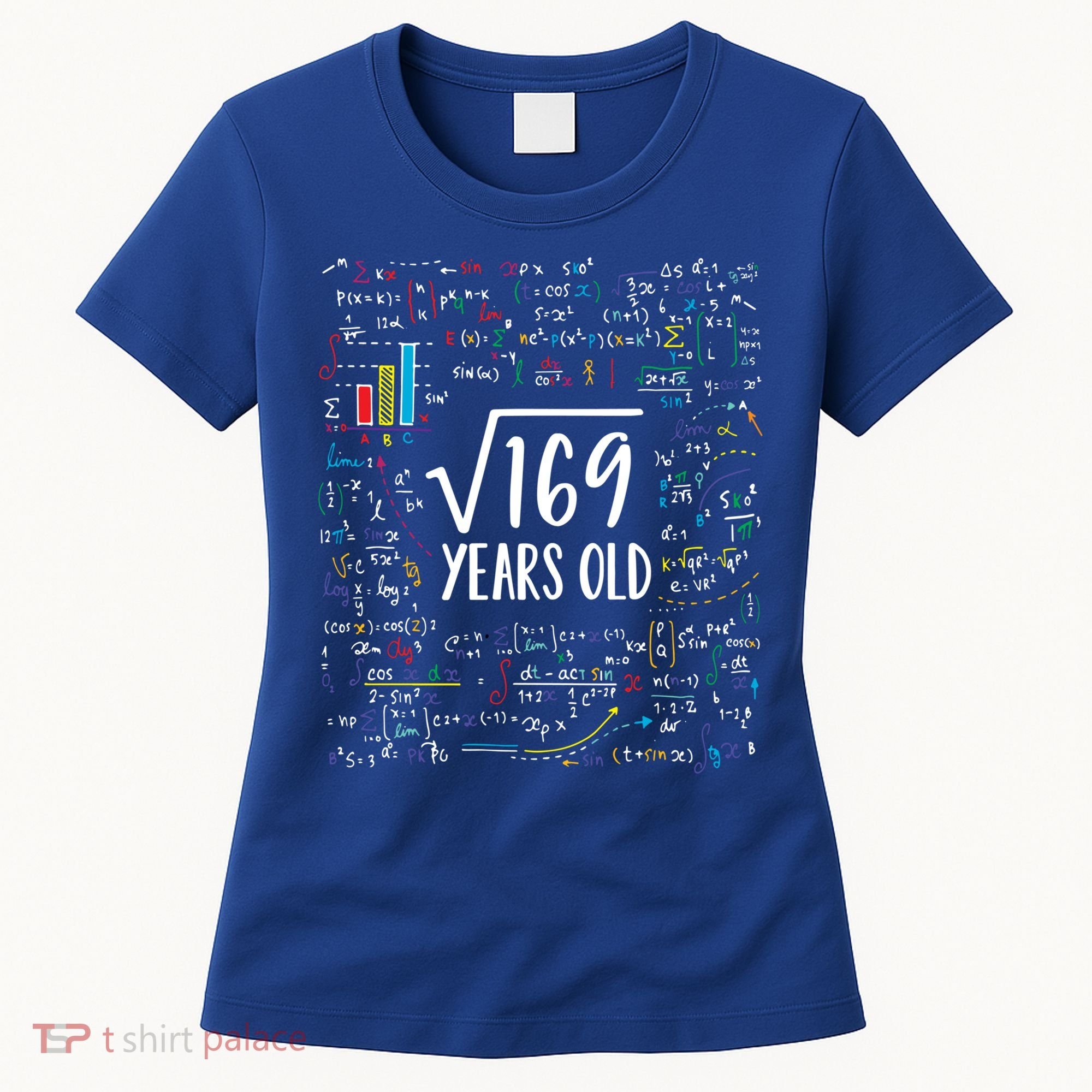 Square Root Of 169 13th Birthday Gift 13 Year Old Gifts Math Bday Gift Women's T-Shirt