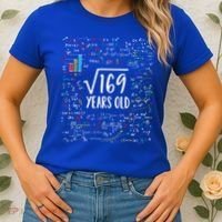 Square Root Of 169 13th Birthday Gift 13 Year Old Gifts Math Bday Gift Women's T-Shirt thumb 2
