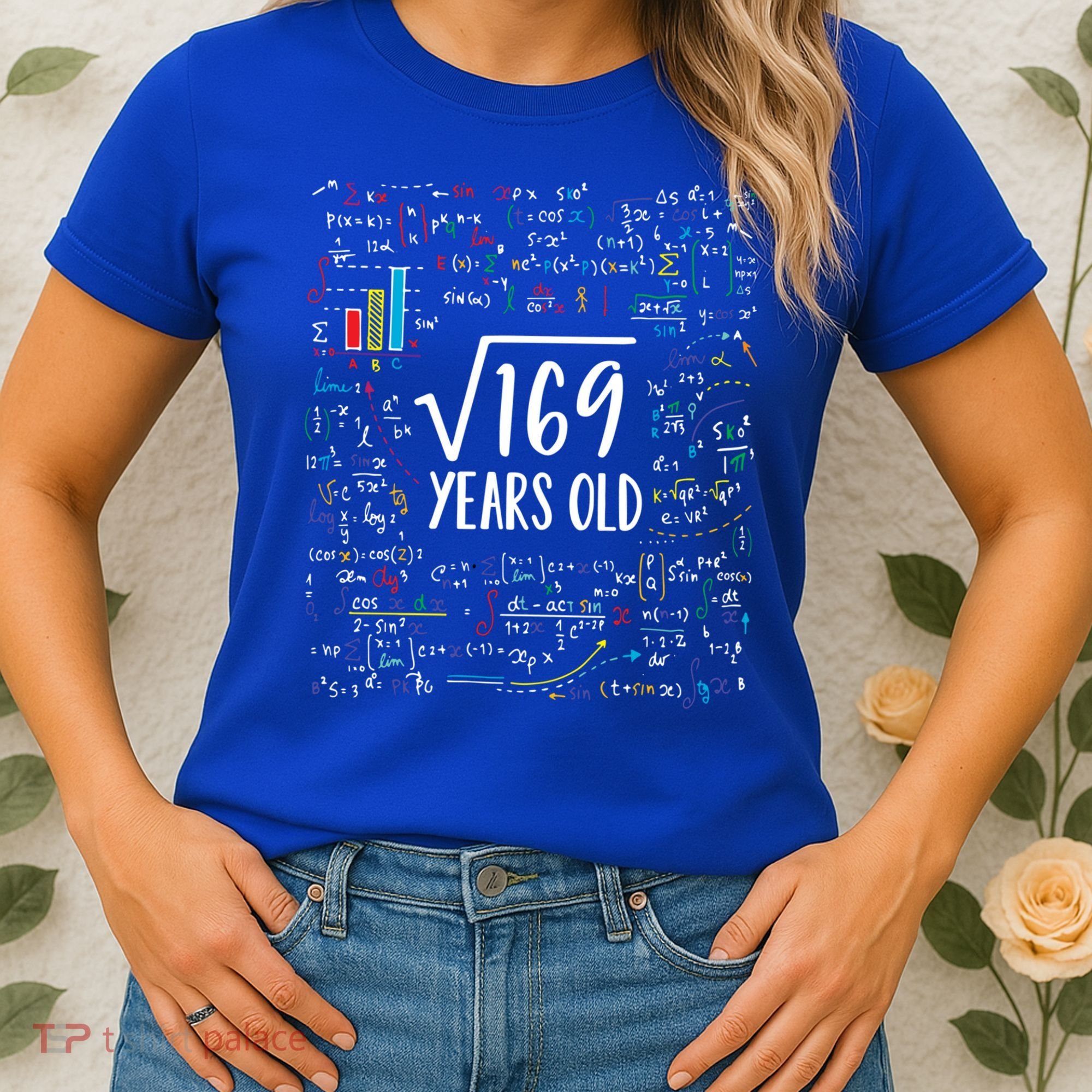 Square Root Of 169 13th Birthday Gift 13 Year Old Gifts Math Bday Gift Women's T-Shirt