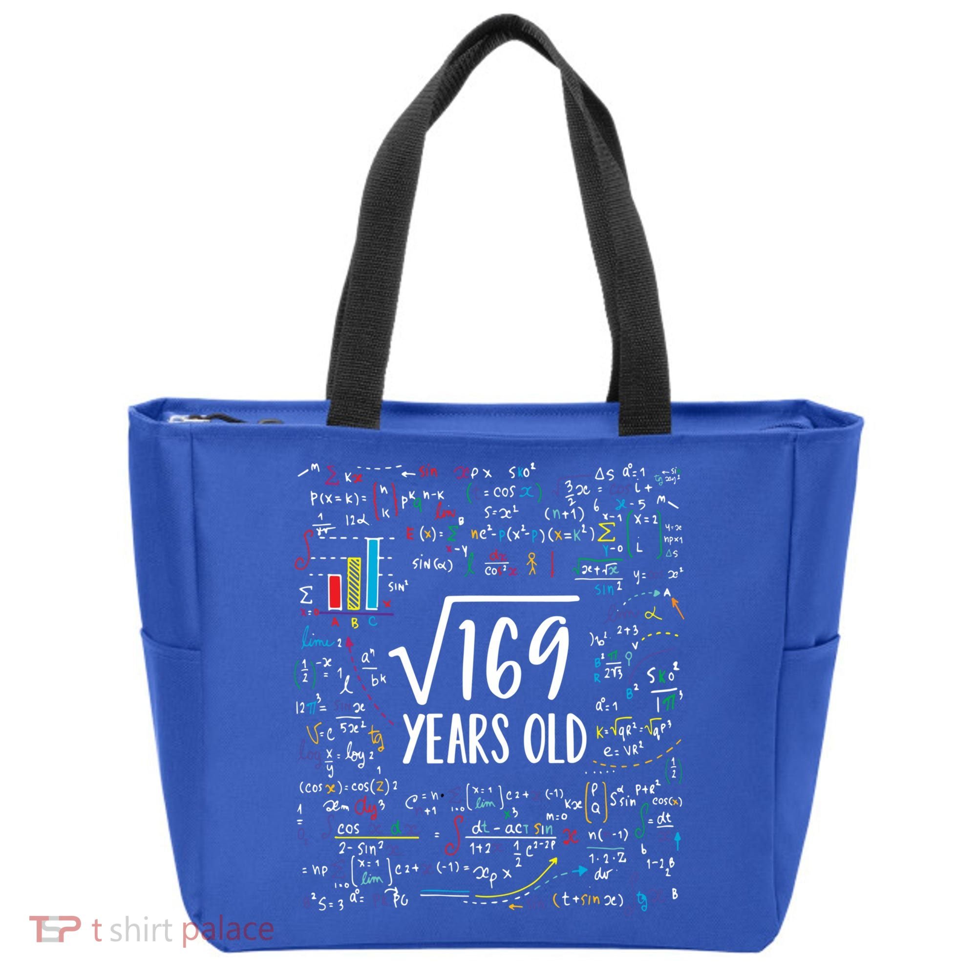 Square Root Of 169 13th Birthday Gift 13 Year Old Gifts Math Bday Gift Tote Bag