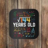 Square Root Of 144 12th Birthday 12 Years Old Birthday Coaster thumb 0