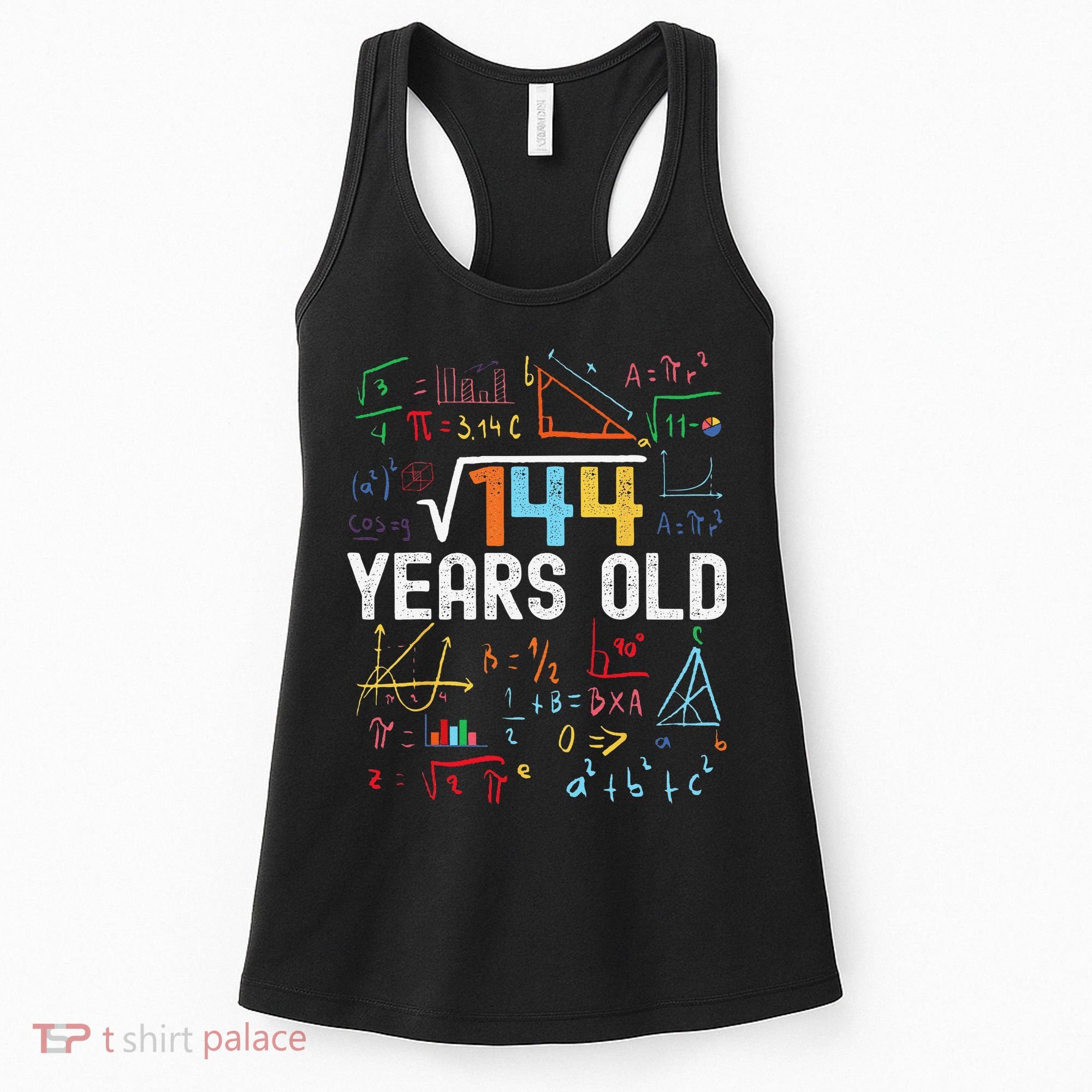 Square Root Of 144 12th Birthday 12 Years Old Birthday Women's Tank Top