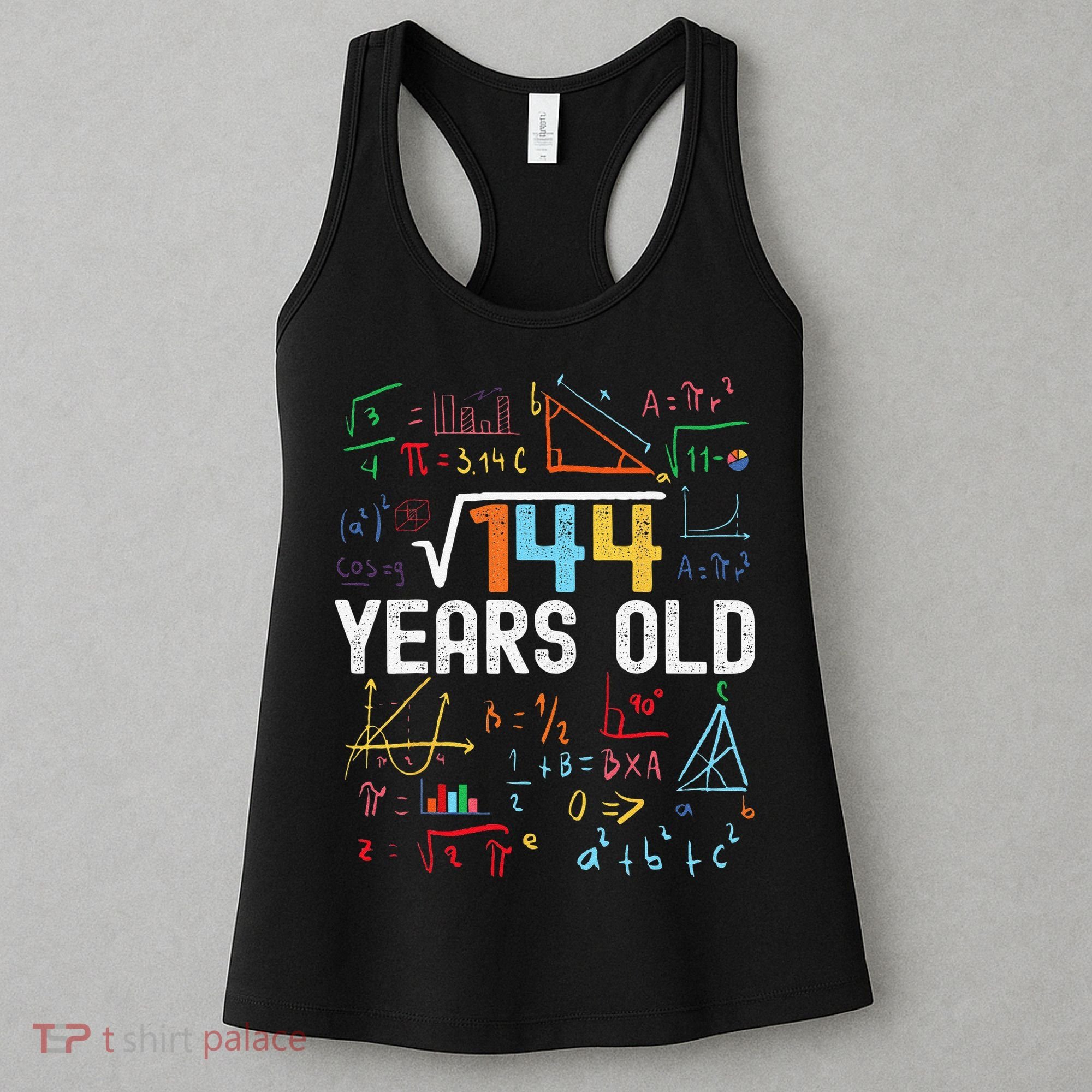 Square Root Of 144 12th Birthday 12 Years Old Birthday Women's Tank Top