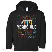 Square Root Of 144 12th Birthday 12 Years Old Birthday Toddler Hoodie thumb 0