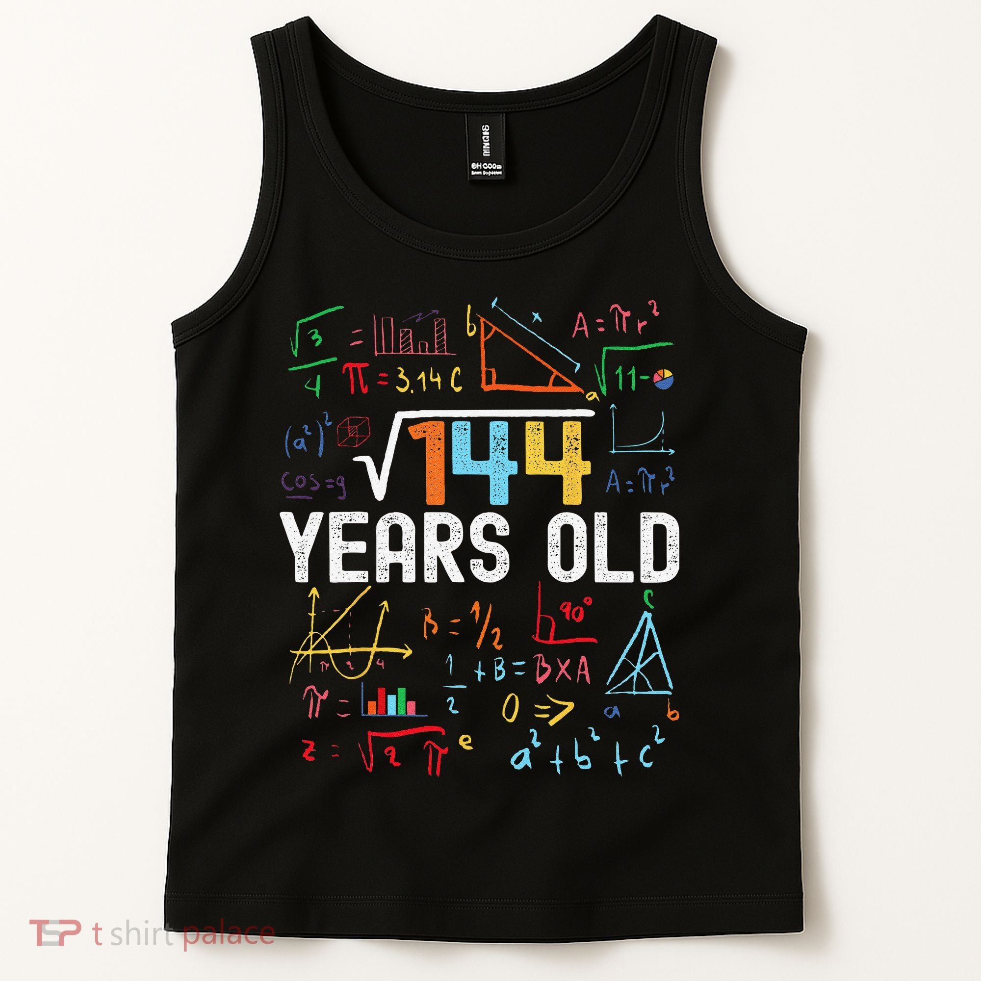 Square Root Of 144 12th Birthday 12 Years Old Birthday Tank Top
