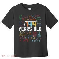 Square Root Of 144 12th Birthday 12 Years Old Birthday Toddler T-Shirt thumb 0