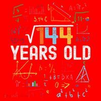 Square Root Of 144 12th Birthday 12 Years Old Birthday Santa Hat thumb 1