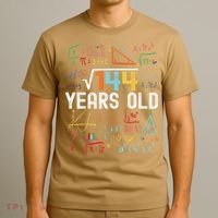 Square Root Of 144 12th Birthday 12 Years Old Birthday T-Shirt thumb 3