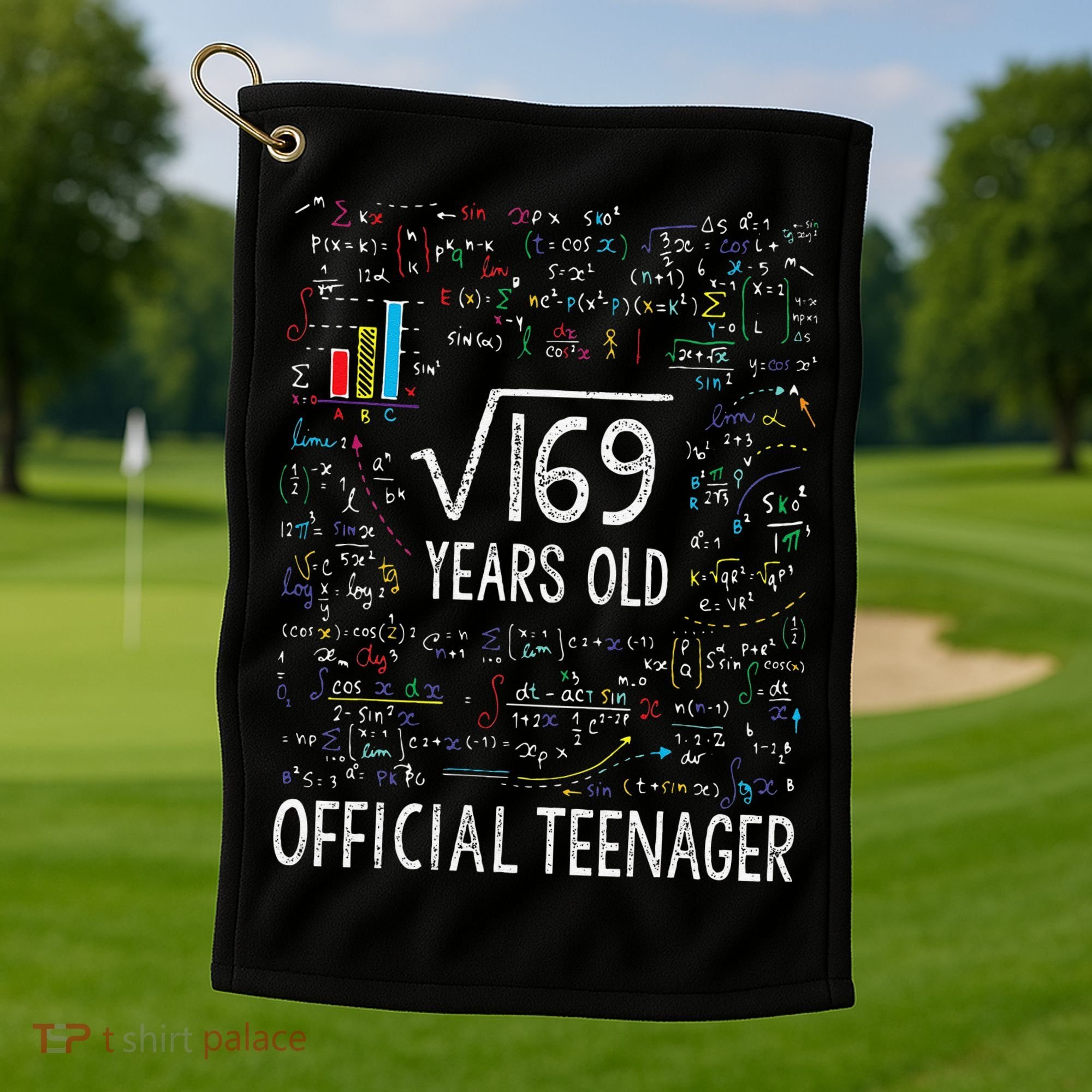 Square Root Of 169 13 Years Old Nager Birthday Golf Towel