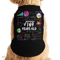 Square Root Of 169 13th Birthday 13 Year Old Math Nerd Doggie Tank thumb 0