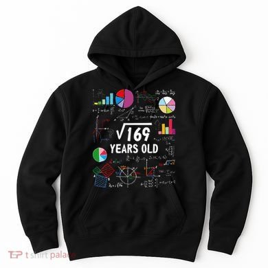 Square Root Of 169 13th Birthday 13 Year Old Math Nerd Hoodie