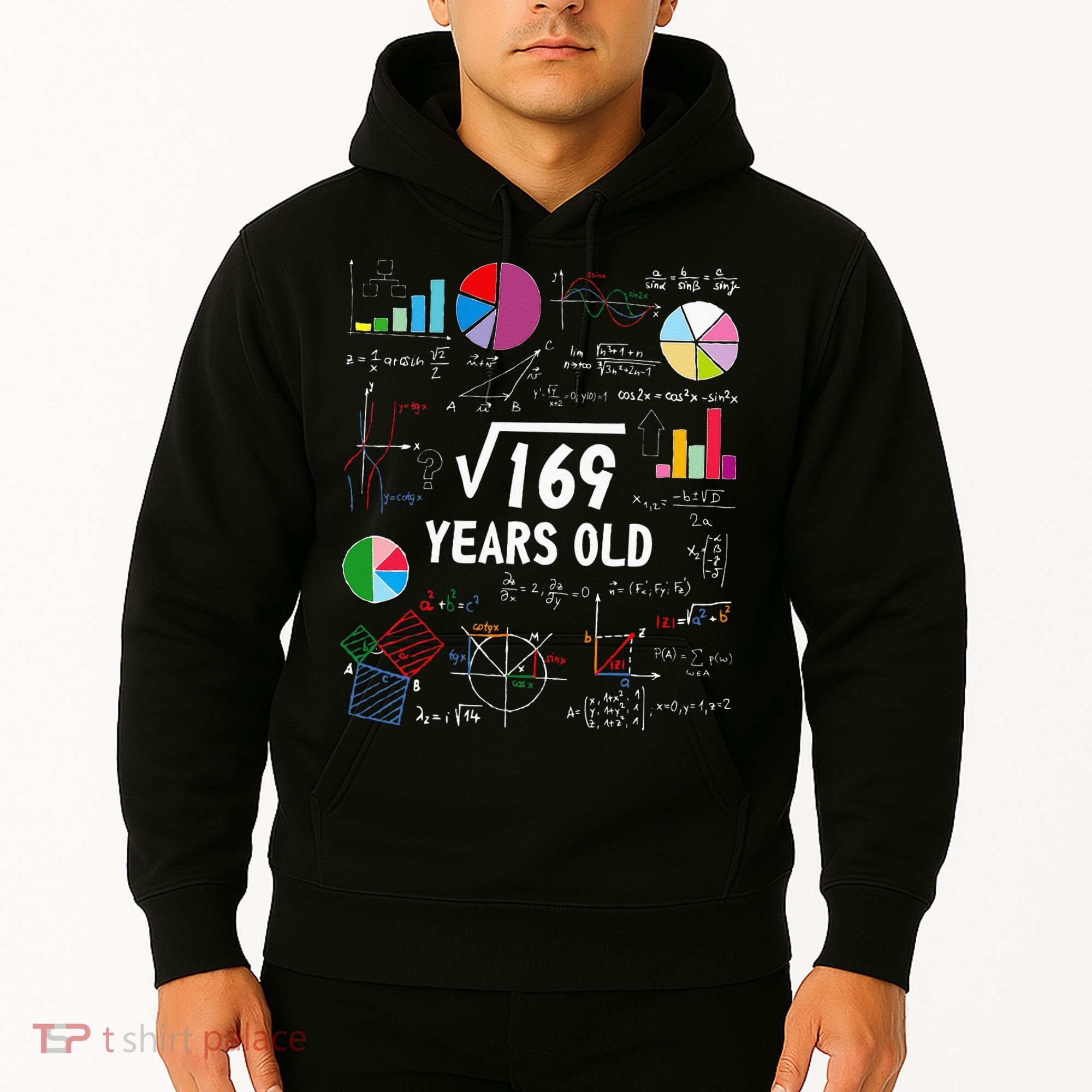 Square Root Of 169 13th Birthday 13 Year Old Math Nerd Hoodie