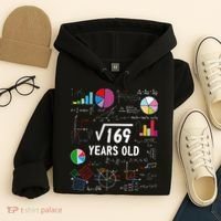 Square Root Of 169 13th Birthday 13 Year Old Math Nerd Hoodie thumb 4
