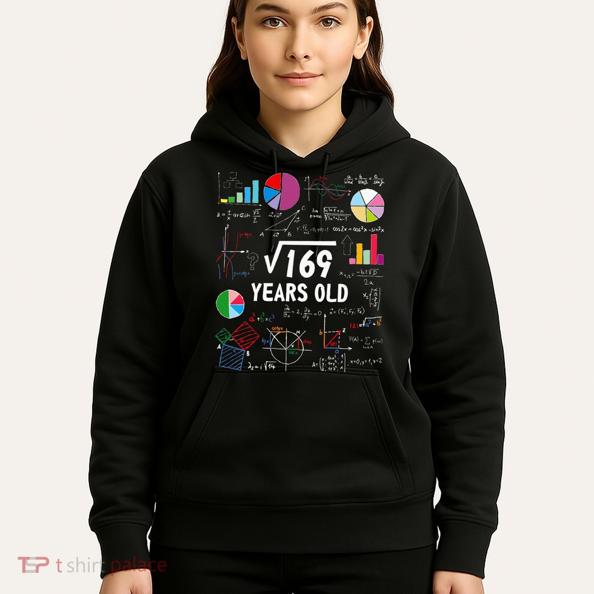Square Root Of 169 13th Birthday 13 Year Old Math Nerd Hoodie