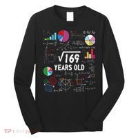 Square Root Of 169 13th Birthday 13 Year Old Math Nerd Long Sleeve Shirt thumb 0