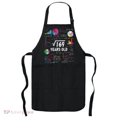 Square Root Of 169 13th Birthday 13 Year Old Math Nerd Apron