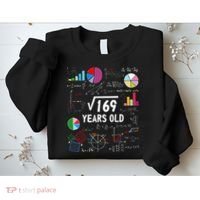 Square Root Of 169 13th Birthday 13 Year Old Math Nerd Sweatshirt thumb 2