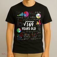 Square Root Of 169 13th Birthday 13 Year Old Math Nerd T-Shirt thumb 3