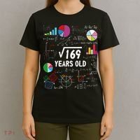 Square Root Of 169 13th Birthday 13 Year Old Math Nerd T-Shirt thumb 4