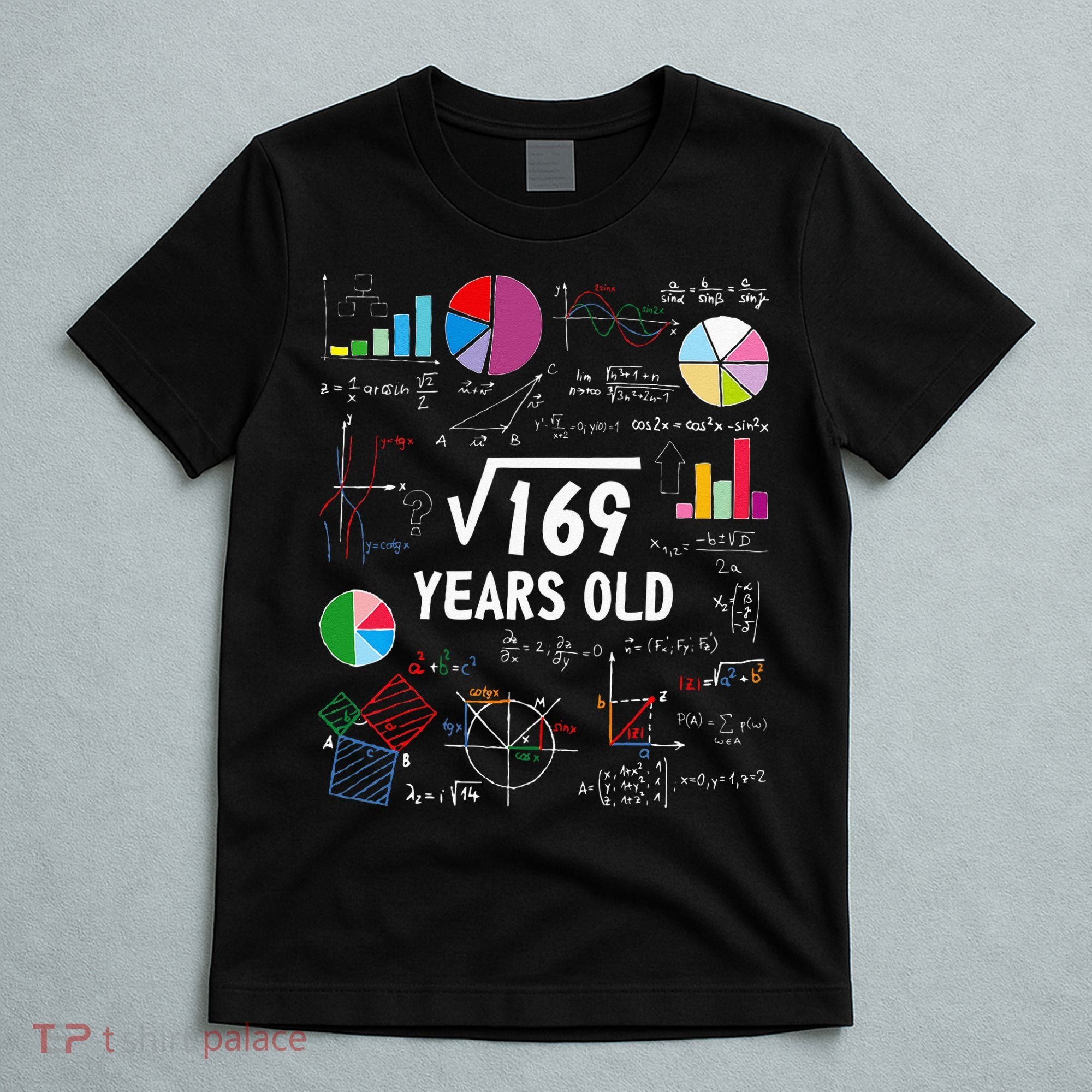 Square Root Of 169 13th Birthday 13 Year Old Math Nerd T-Shirt