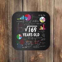 Square Root Of 169 13th Birthday 13 Year Old Math Nerd Coaster thumb 0